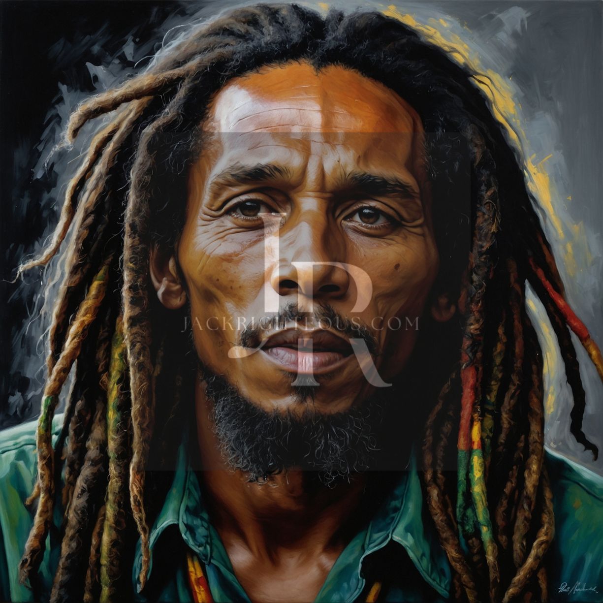 Bob Marley Portrait Series: Iconic Reggae Legend Digital Art Downloads - Jack Righteous