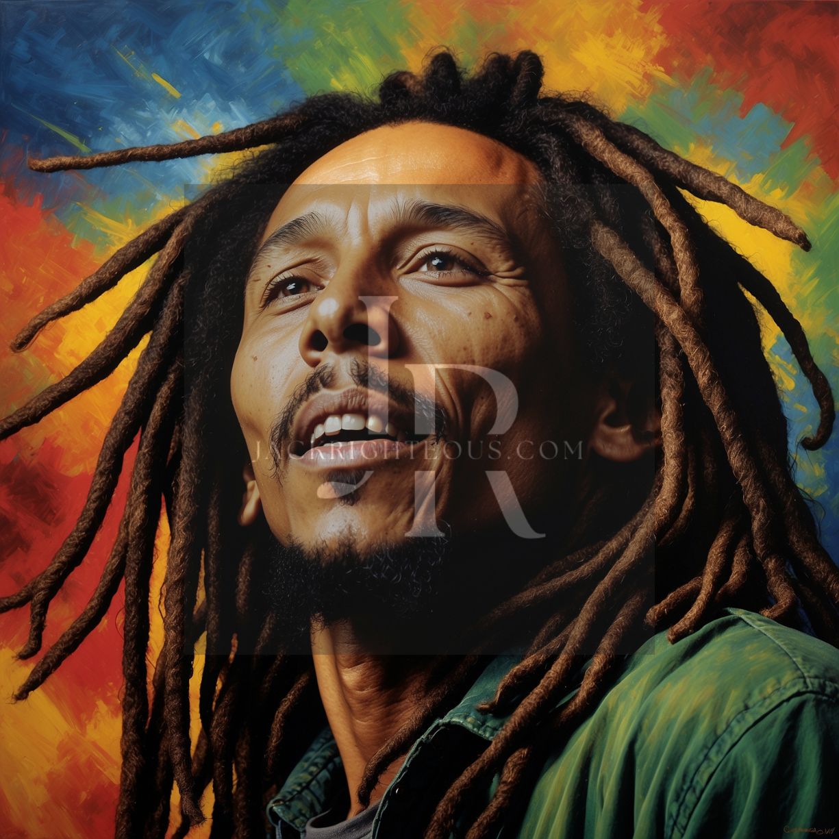Bob Marley Portrait Series: Iconic Reggae Legend Digital Art Downloads - Jack Righteous