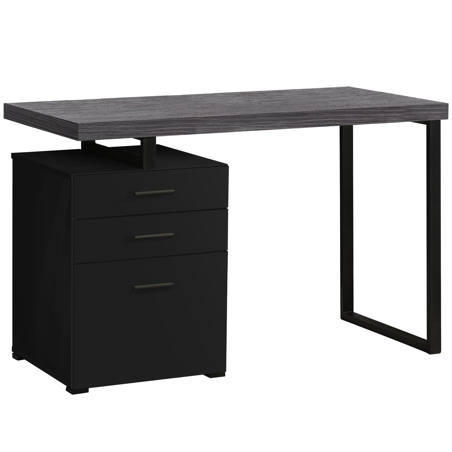 Bureau d'ordinateur moderne de couleur noir et gris (I 7411) - Jack Righteous