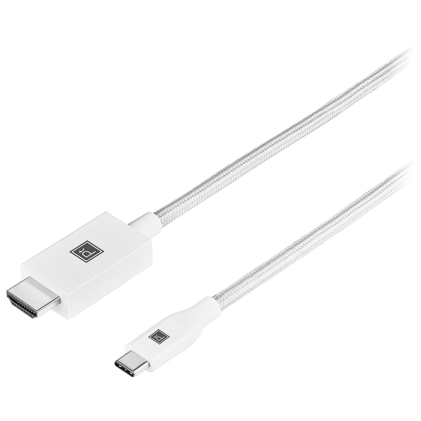 Câble USB - C à HDMI 4K de 2 m (6,5 pi) de Platinum - Blanc - Jack Righteous