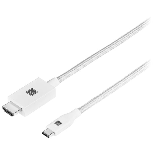 Câble USB - C à HDMI 4K de 2 m (6,5 pi) de Platinum - Blanc - Jack Righteous