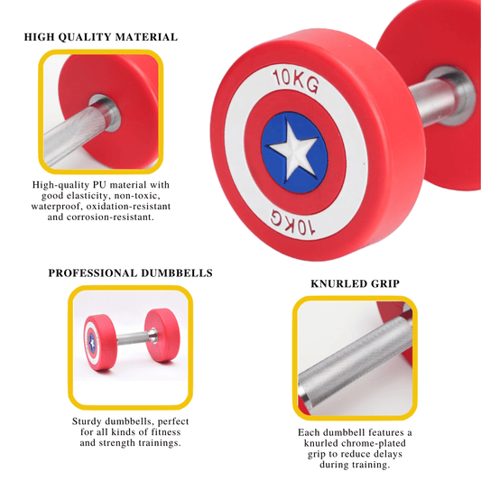 Captain America Dumbbells - Jack Righteous