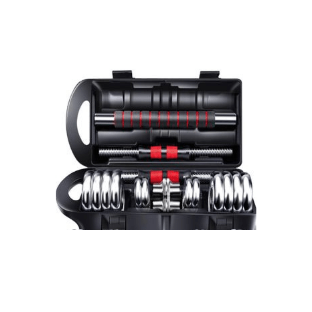 Cast Iron Adjustable Dumbbell Set with Barbell Bar Connector - Jack Righteous