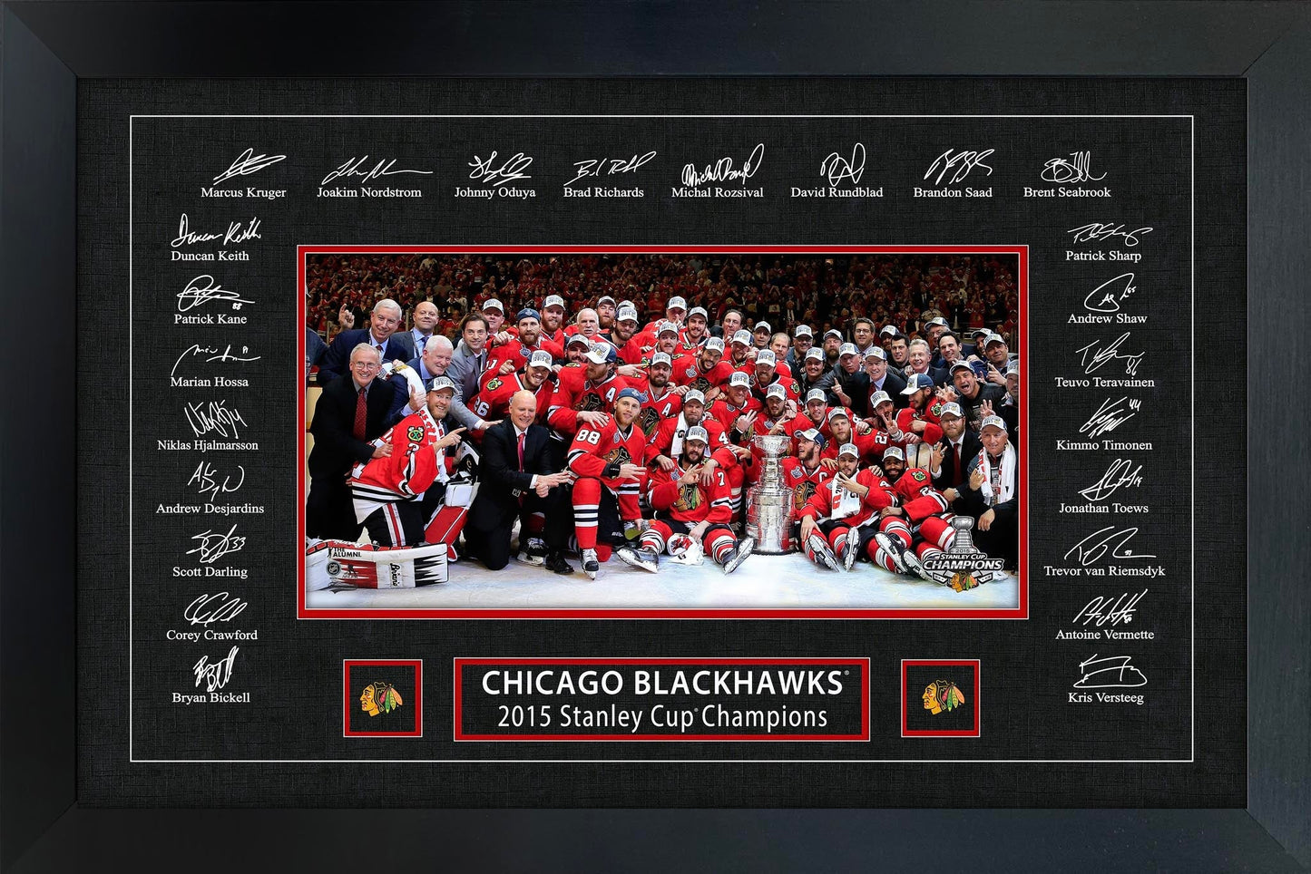 Chicago Blackhawks 2015 Stanley Cup Replica Signature Frame - Jack Righteous