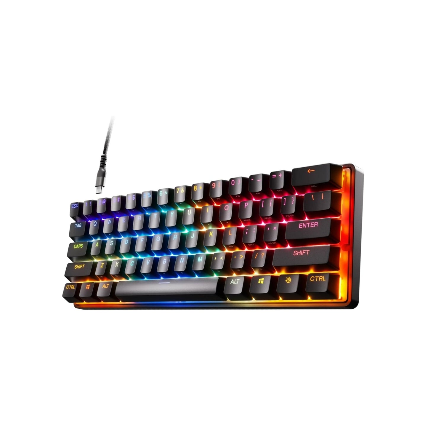 Clavier de jeu SteelSeries Apex 9 Mini Optical - design compact à 60% - RVB - Jack Righteous