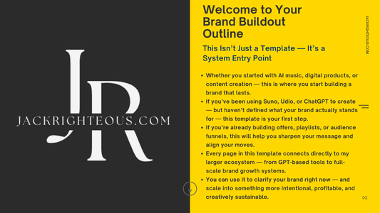 Core Brand Identity Template for Creators Using GPT - Jack Righteous