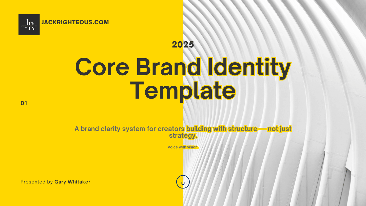 Core Brand Identity Template for Creators Using GPT - Jack Righteous