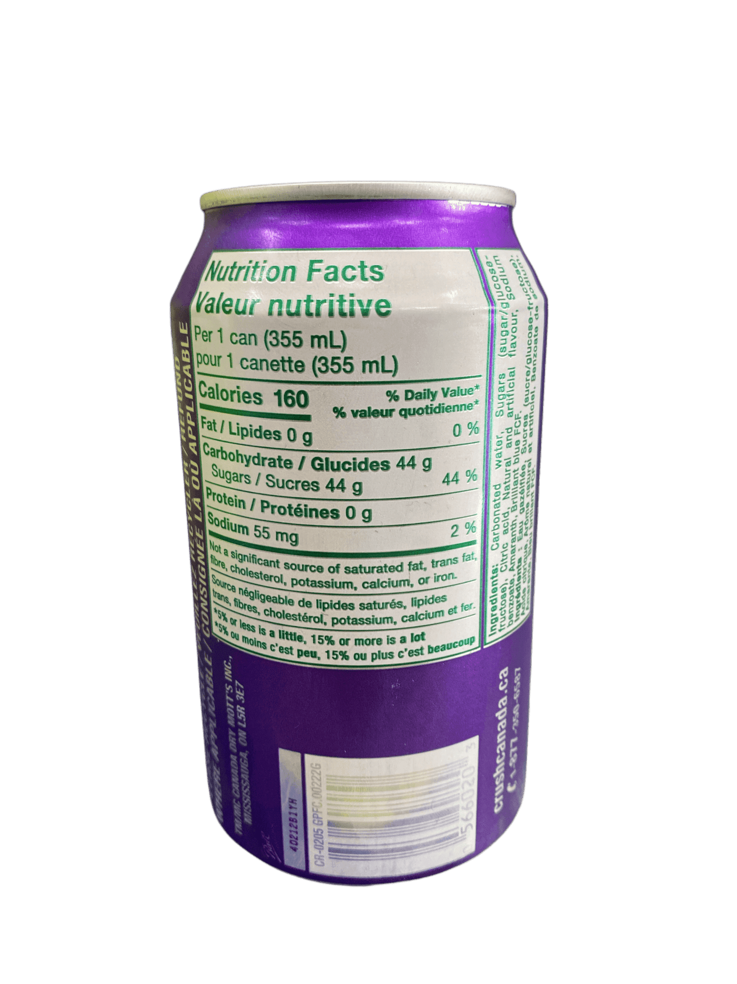 Crush Grape Soda Can 355ML - Jack Righteous