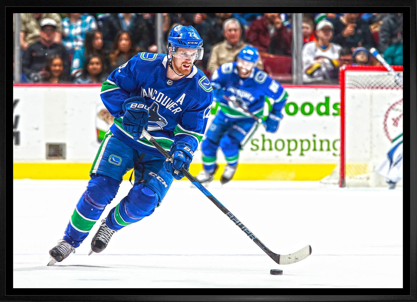 Daniel Sedin 20x29 Framed Canvas Vancouver Canucks - Jack Righteous