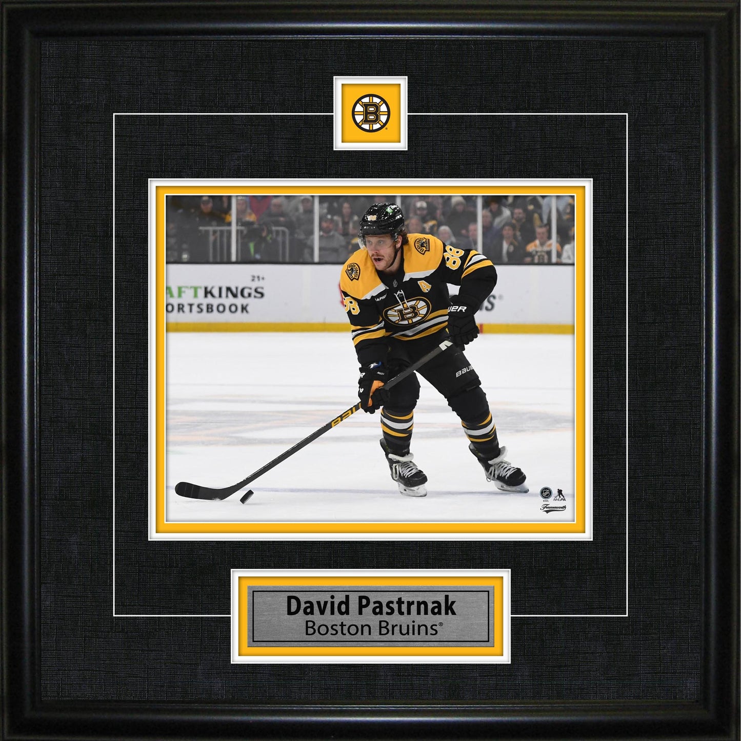 David Pastrnak Framed Pin & Plate Boston Bruins - Jack Righteous