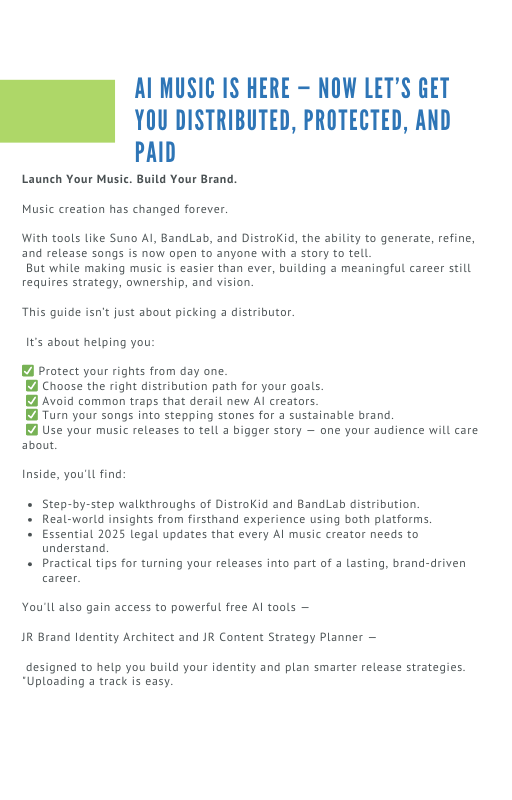 DistroKid vs BandLab Guide for AI Musicians (2025 Update) - Jack Righteous