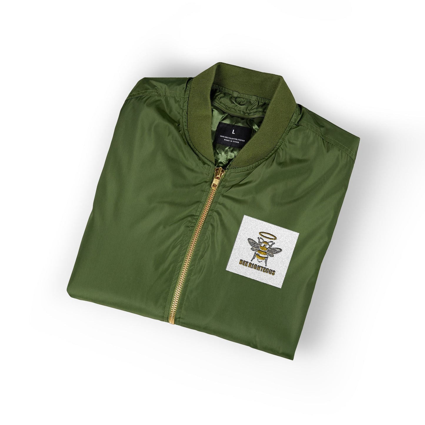 Embroidered Bomber Jacket - BEE RIGHTEOUS Design - Jack Righteous