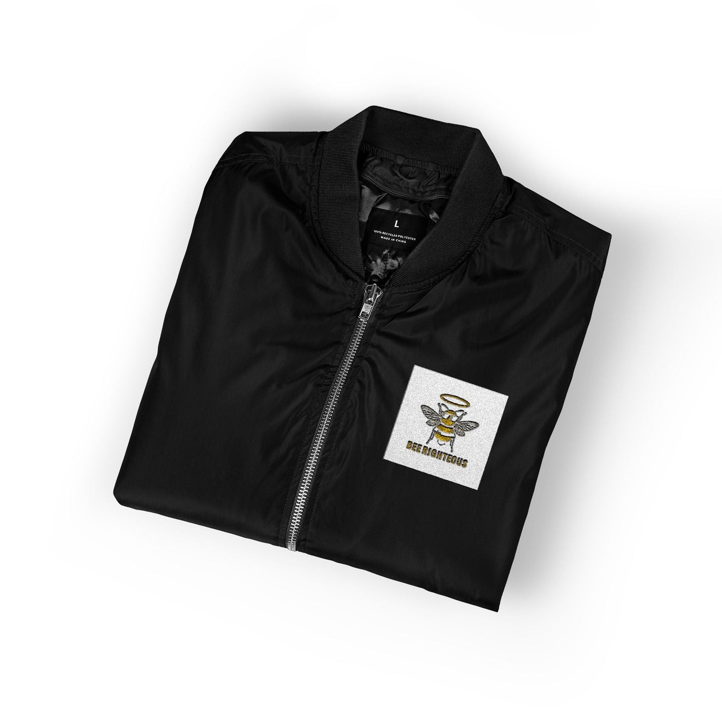 Embroidered Bomber Jacket - BEE RIGHTEOUS Design - Jack Righteous