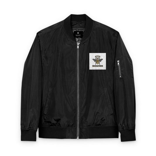 Embroidered Bomber Jacket - BEE RIGHTEOUS Design - Jack Righteous