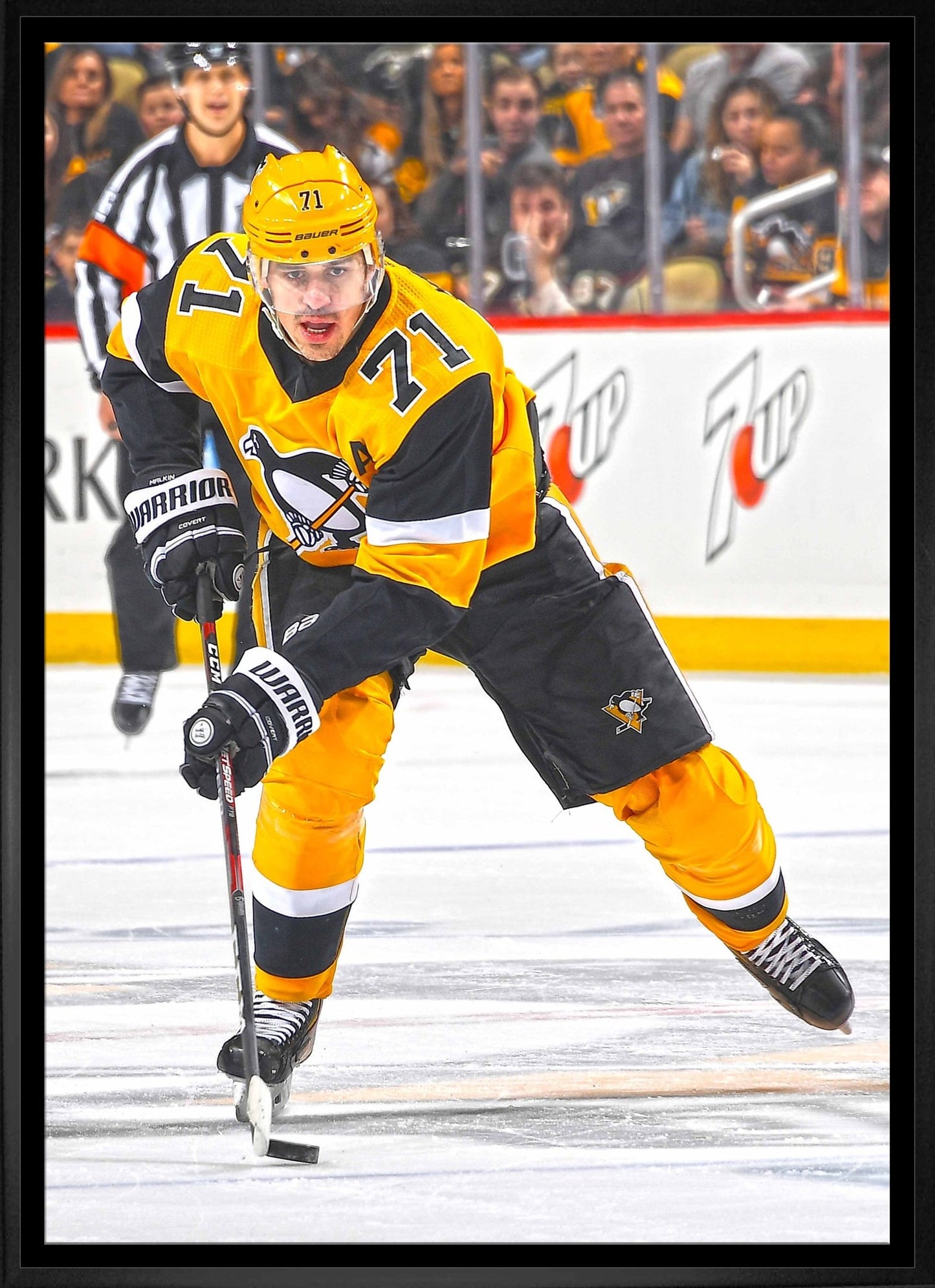 Evgeni Malkin Pittsburgh Penguins Framed 20x29 Skating Canvas - Jack Righteous