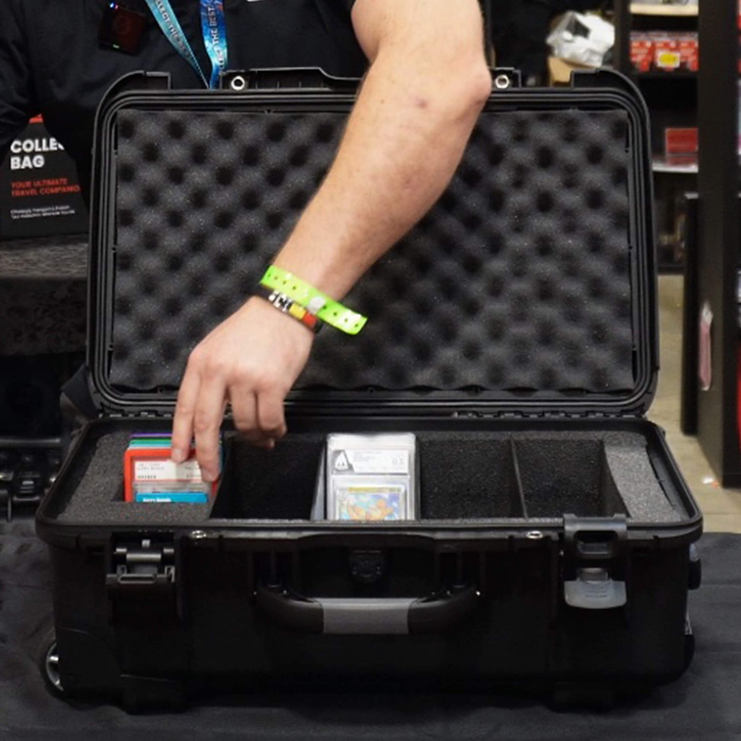 EVORETRO Waterproof Wheeled Card Case - Holds 160 Graded Slabs - Jack Righteous