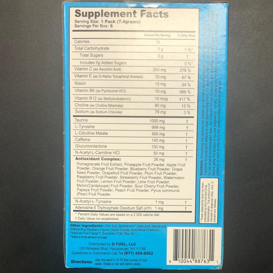 G Fuel Sour Chug Rug Drink Mix - 6 Packets