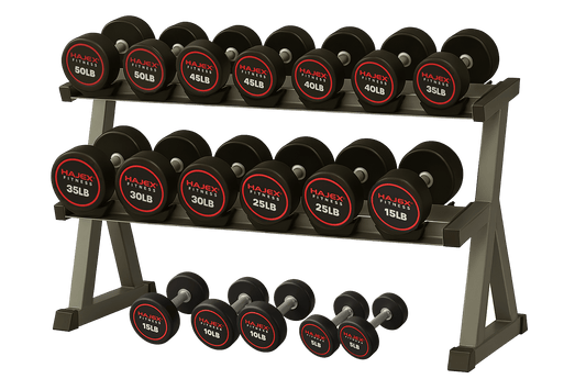 HAJEX Round Dumbbells 5 to 50 LB Set - Jack Righteous