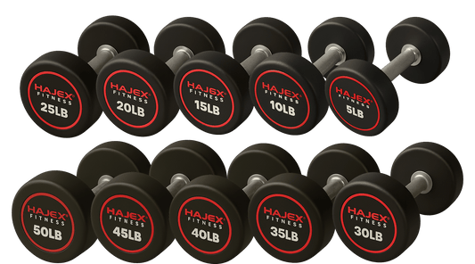 HAJEX Round Dumbbells 5 to 50 LB Set - Jack Righteous