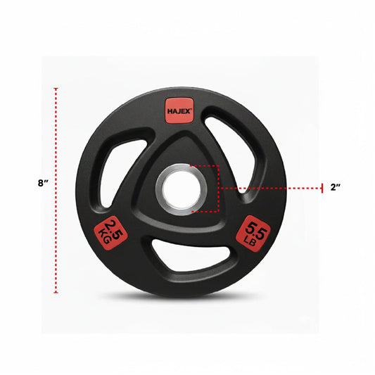 HAJEX Rubber Olympic Bumper Grip Weight Plates & Sets in LBs & KGs - Jack Righteous