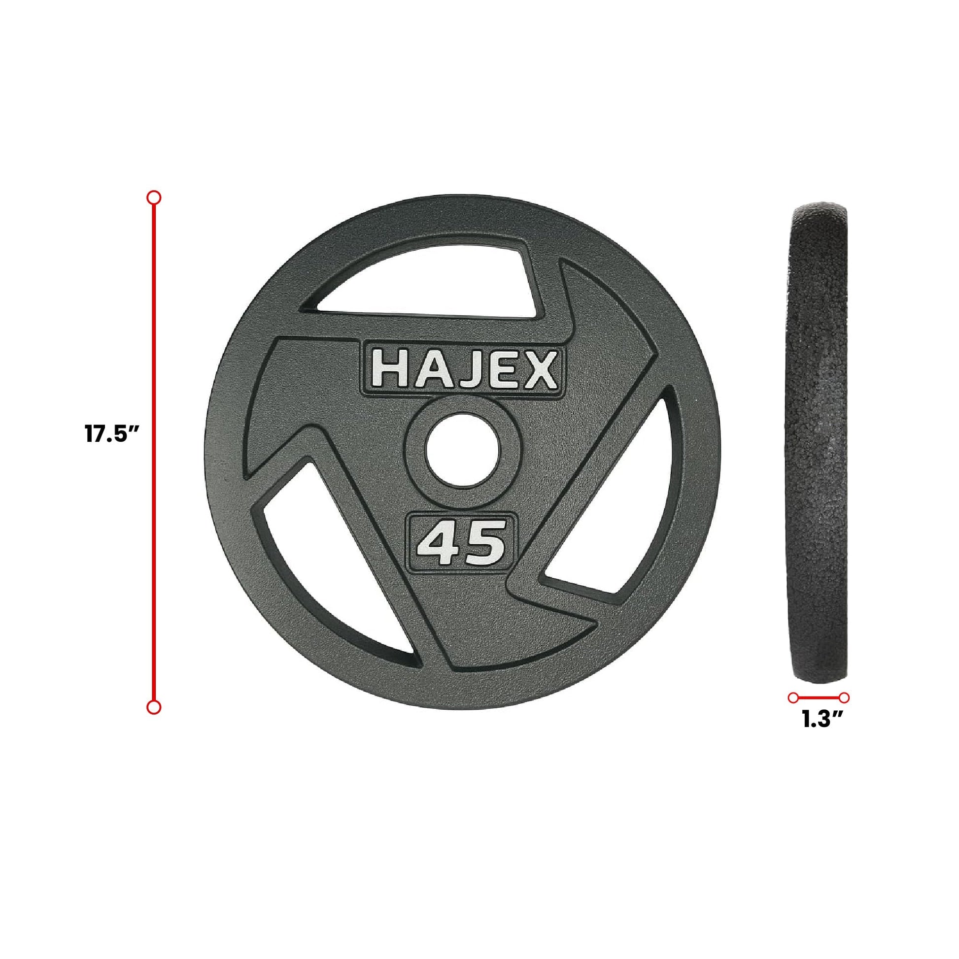 HAJEX Tri Grip Cast Iron Weight Plates - Jack Righteous