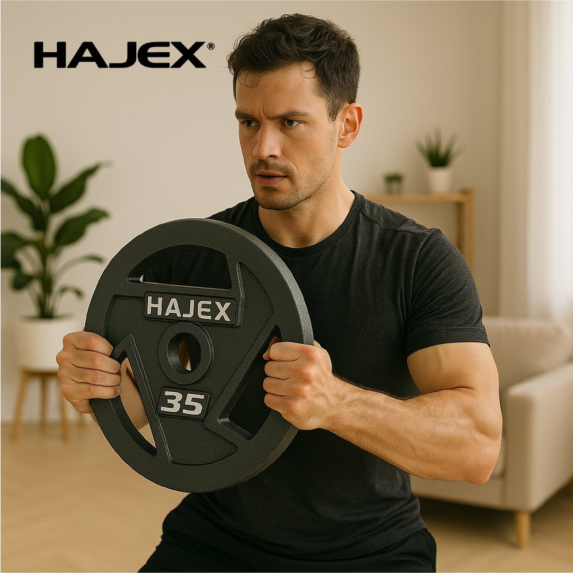 HAJEX Tri Grip Cast Iron Weight Plates - Jack Righteous