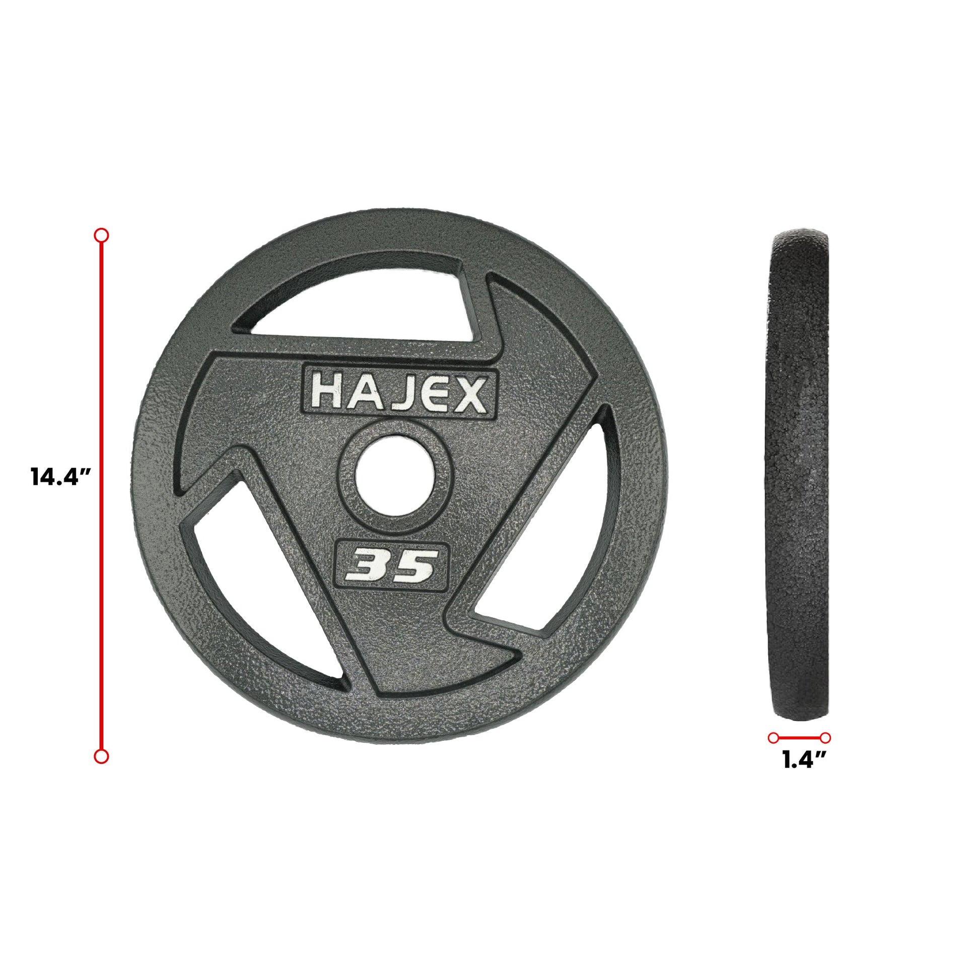 HAJEX Tri Grip Cast Iron Weight Plates - Jack Righteous