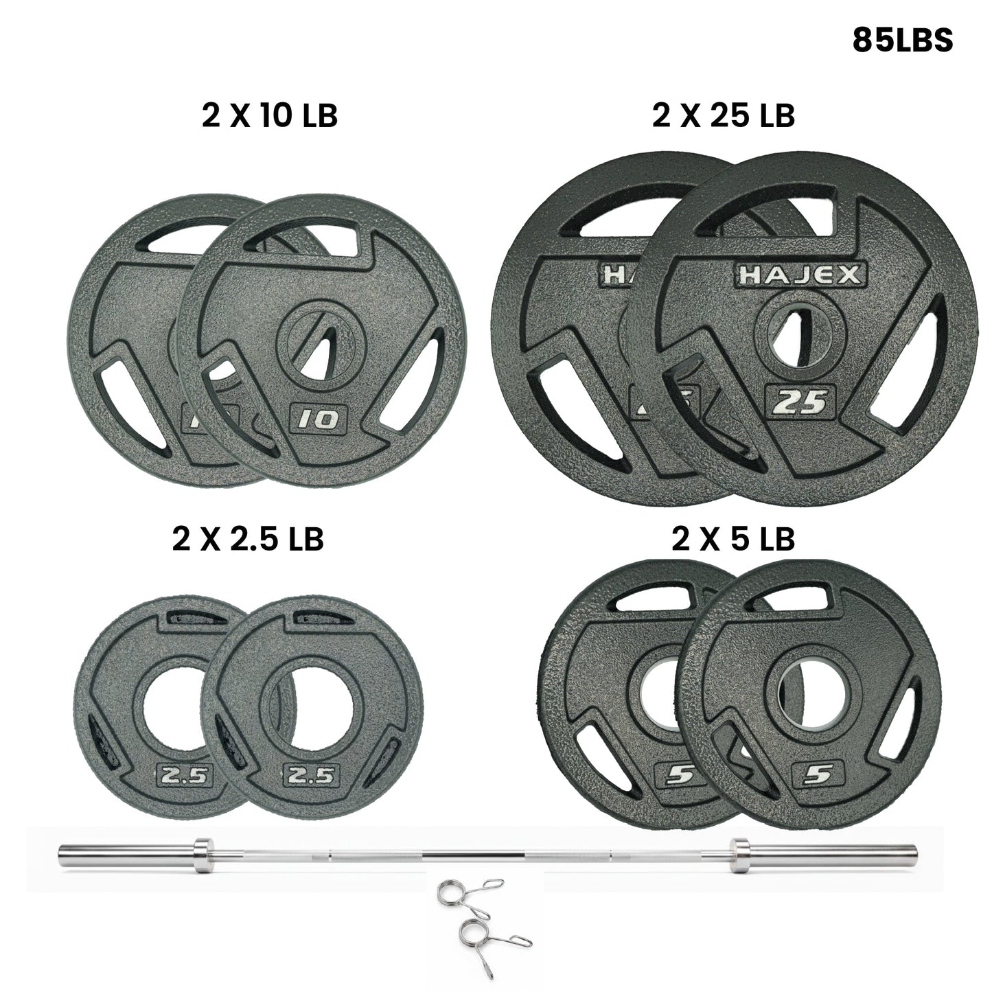 HAJEX Tri Grip Cast Iron Weight Plates - Jack Righteous