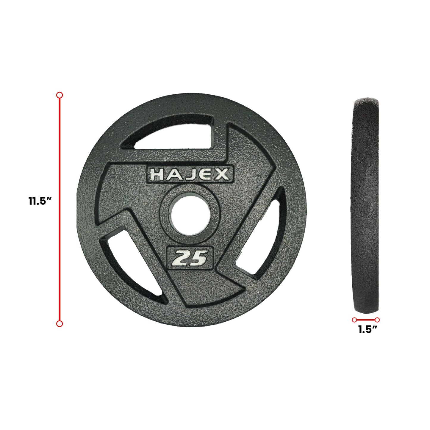 HAJEX Tri Grip Cast Iron Weight Plates - Jack Righteous
