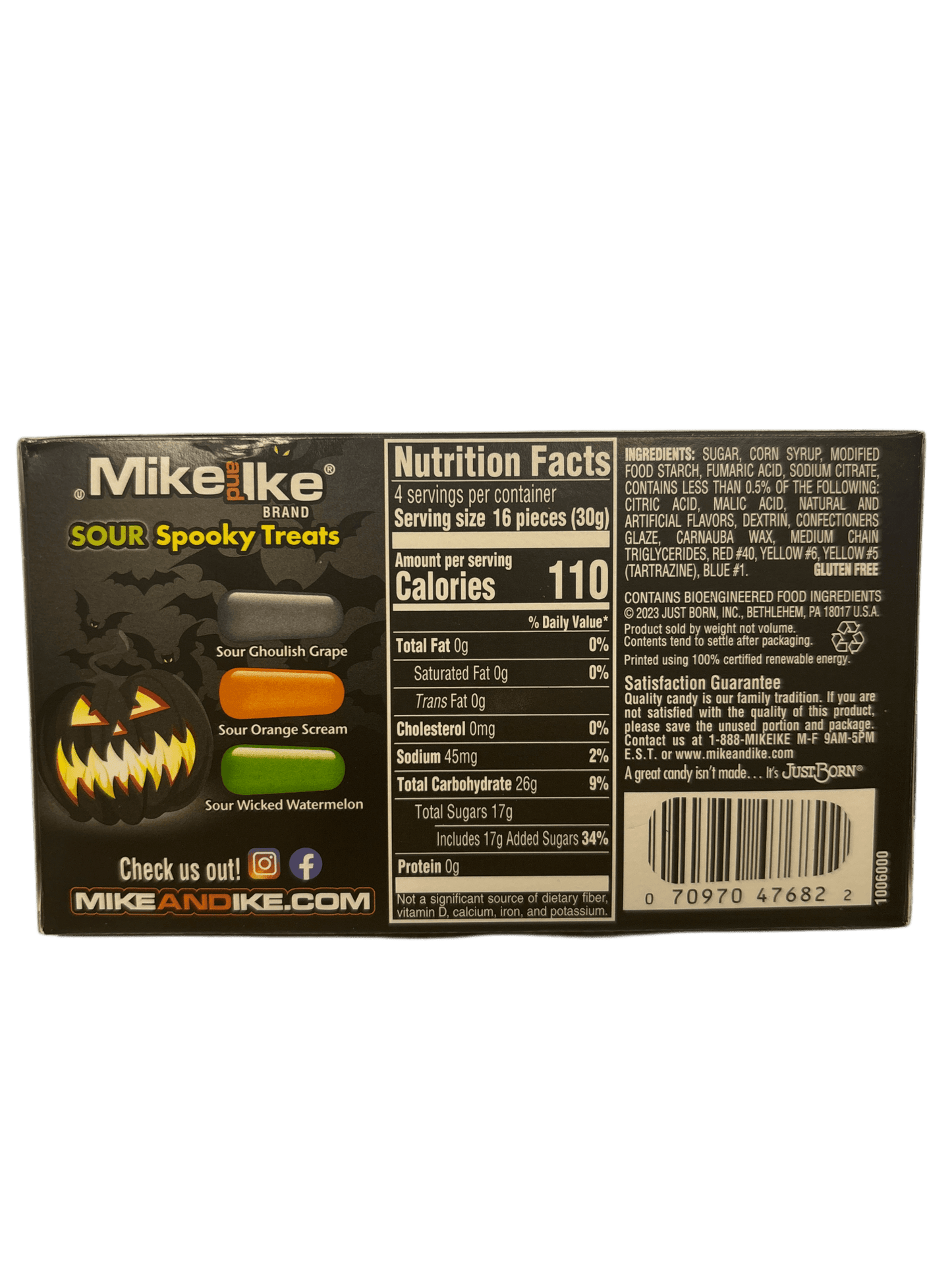 Halloween Mike & Ike Sour Spooky Treats 4.25OZ - U.S Edition - Jack Righteous