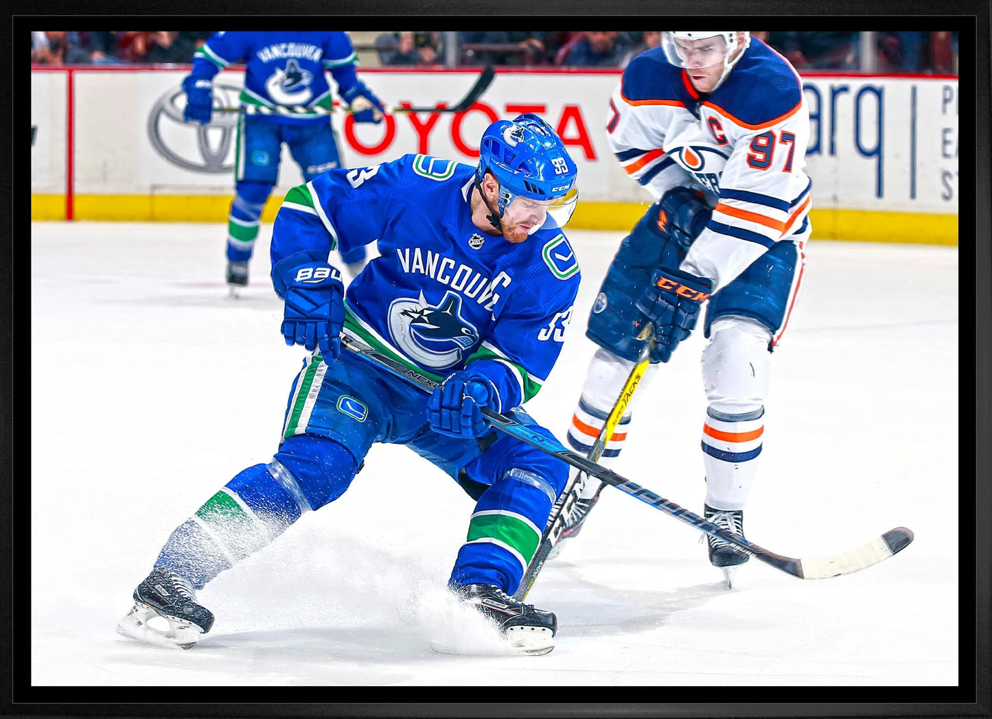 Henrik Sedin 20x29 Framed Canvas Vancouver Canucks - Jack Righteous