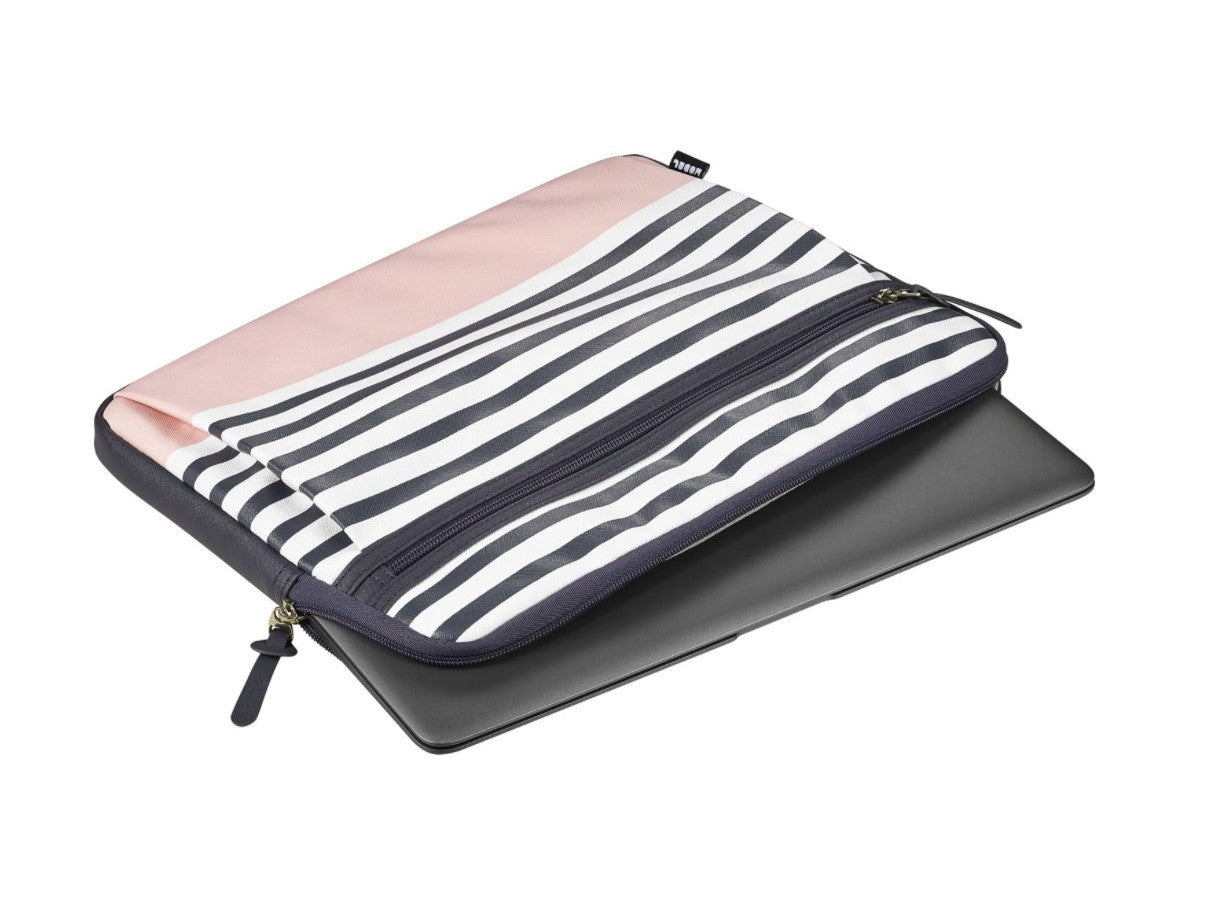 Housse de Modal pour portable de 14 po - Gris rayé/Rose - Jack Righteous