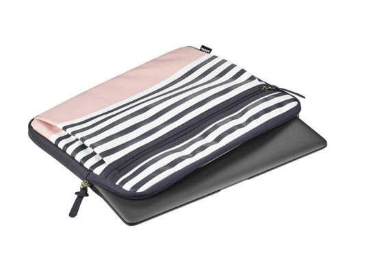 Housse de Modal pour portable de 14 po - Gris rayé/Rose - Jack Righteous