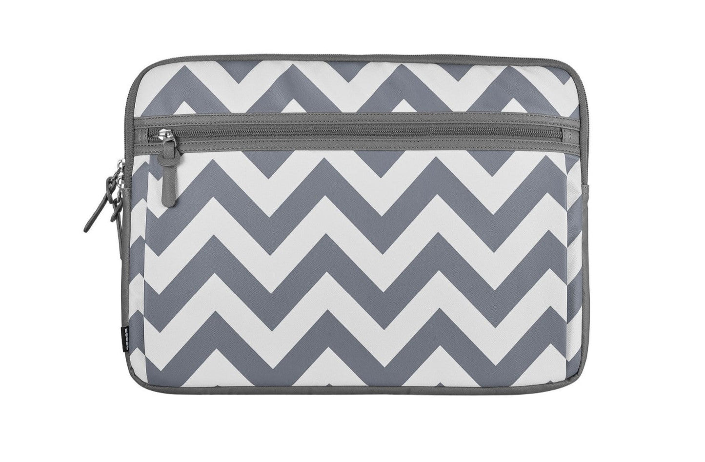 Housse avec motif de chevrons de Modal pour portable de 16 po - Blanc - Gris