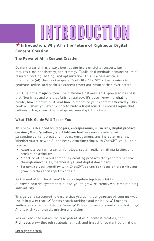 Righteous AI Content Engine – Monetize AI Writing Fast - Jack Righteous