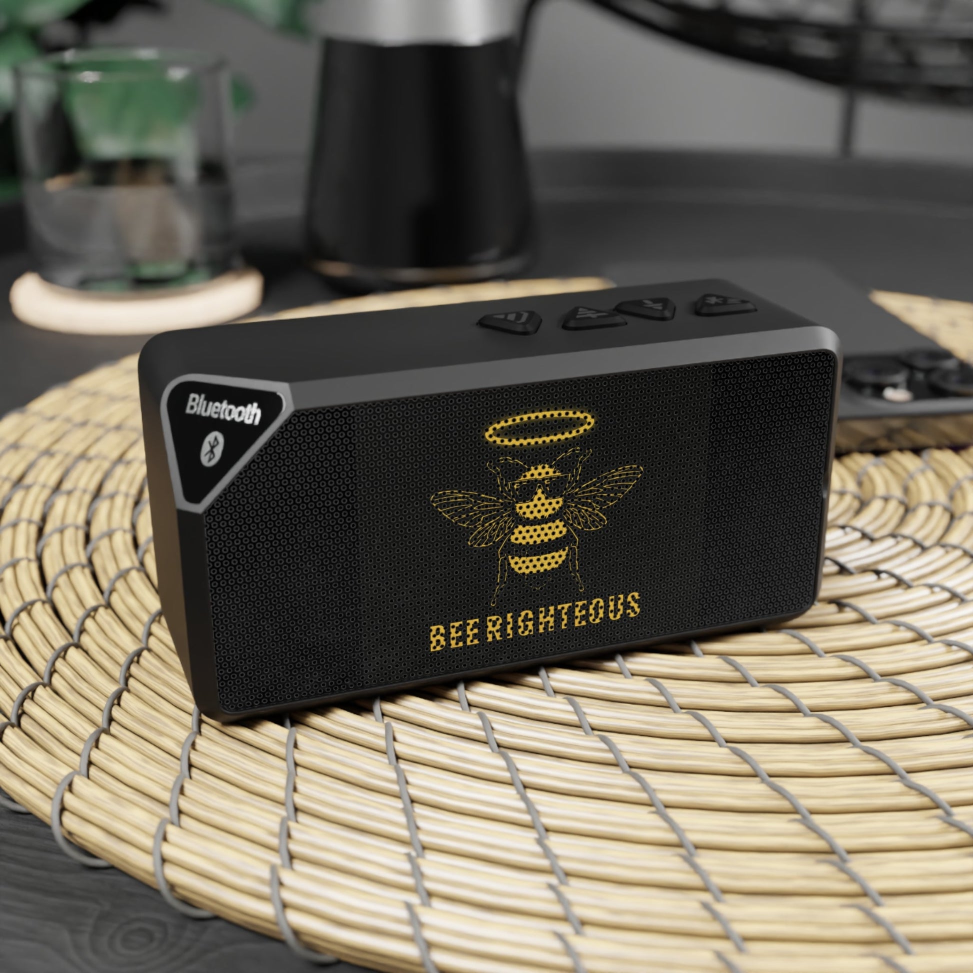 Jabba Bluetooth Speaker - Funky Wireless Sound System, Perfect Gift for Music Lovers, Home Decor, Parties, Travel, Bee Rightheous Design - Jack Righteous