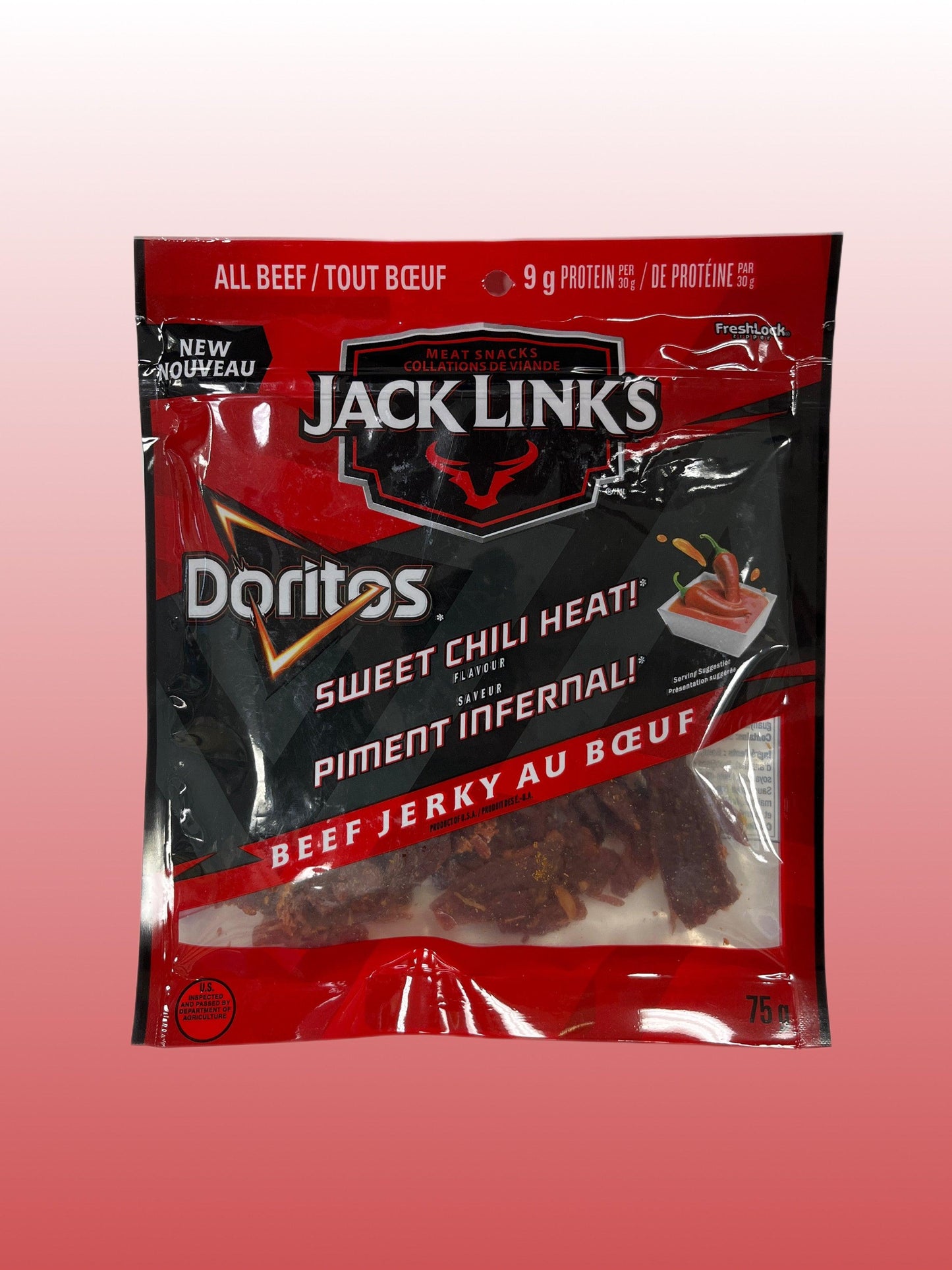 Jack Links All Beef Jerky Doritos Sweet Chili Heat 75G