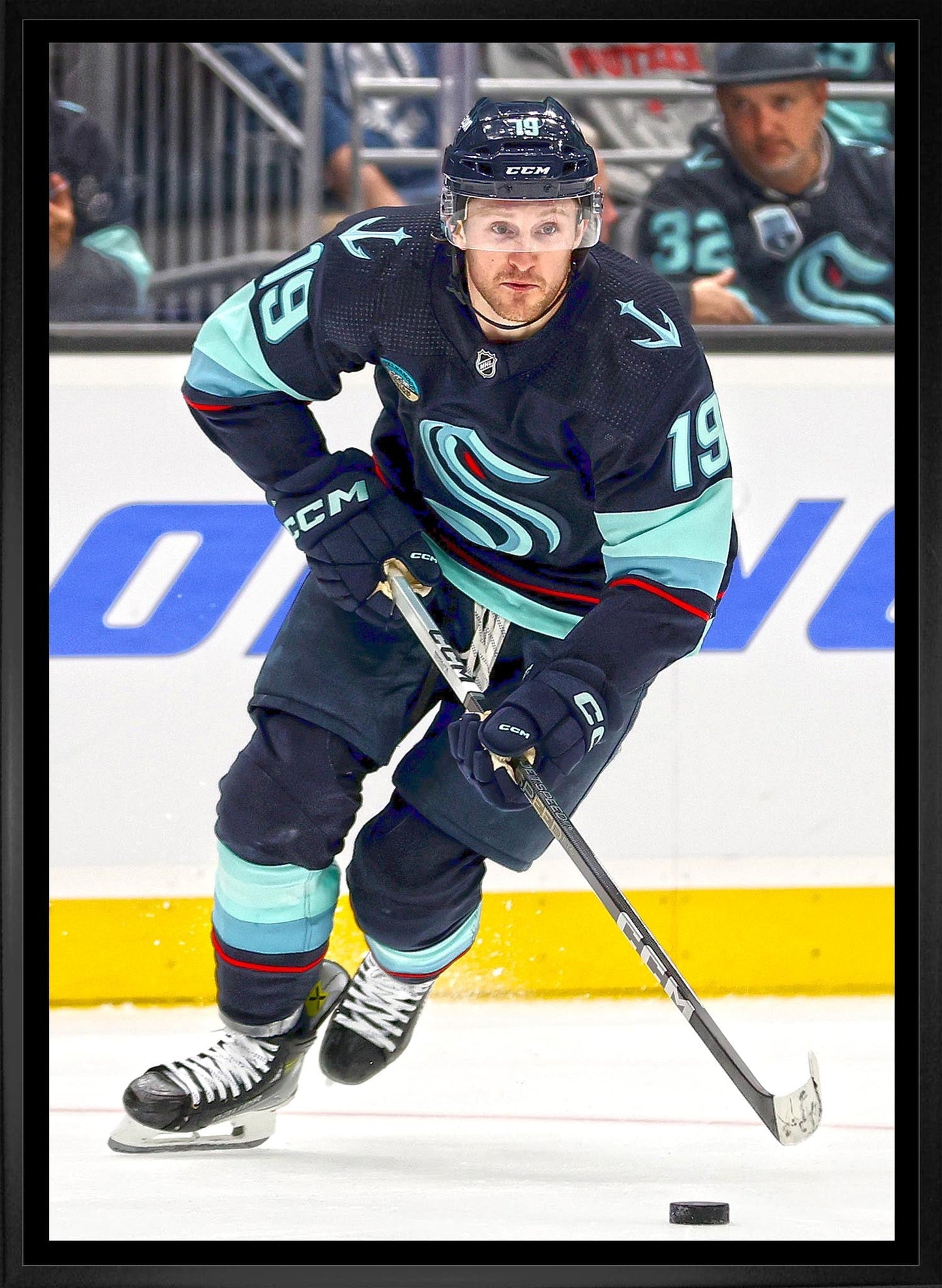 Jared McCann 20x29 Framed Canvas Seattle Kraken - Jack Righteous