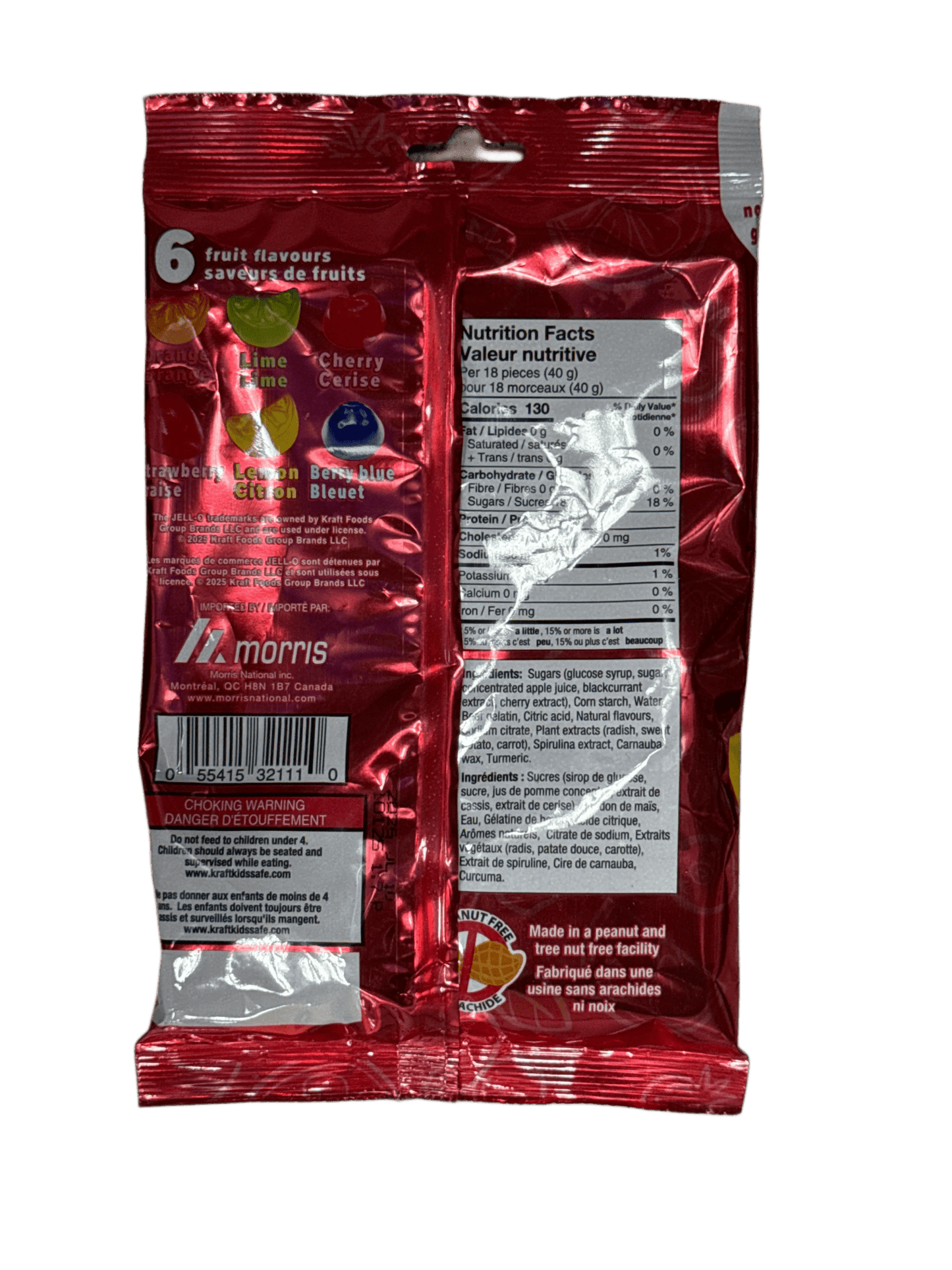 JELL - O Mixed Fruit Gummy Candy 120G - Canadian Edition - Jack Righteous