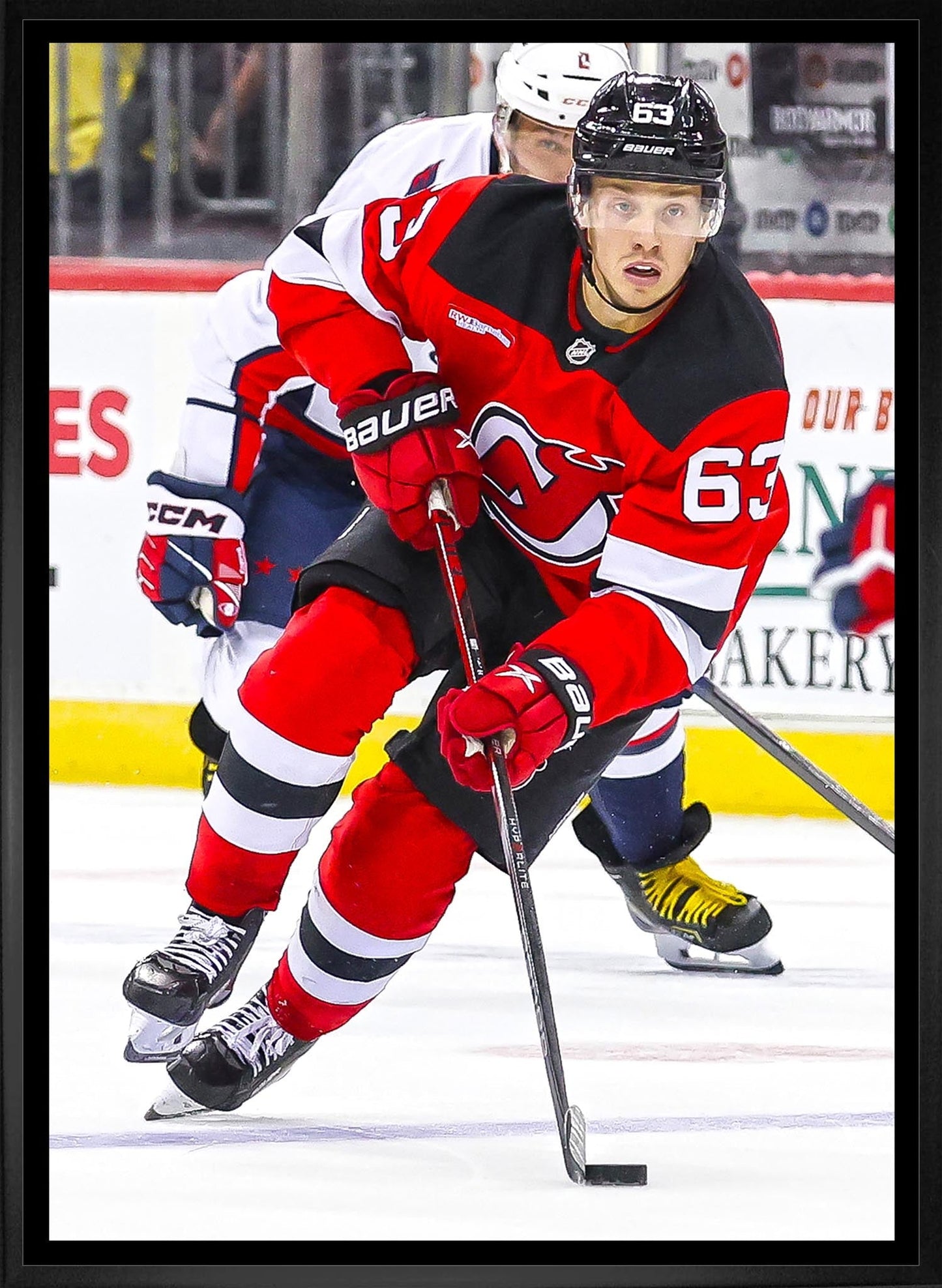 Jesper Bratt 20x29 Framed Canvas New Jersey Devils - Jack Righteous