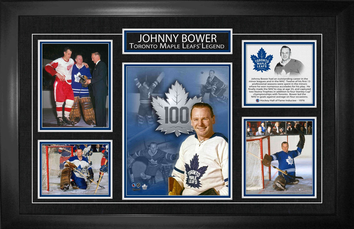 Johnny Bower Framed Career Collage - Jack Righteous