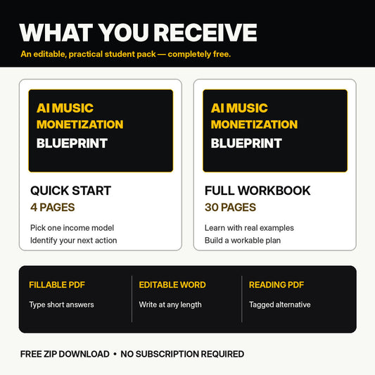 Edition 2.1 free ZIP includes 4-page Quick Start, 30-page workbook, fillable PDF, editable Word and tagged reading editions