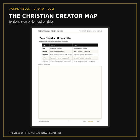 Christian creator map from the original field guide
