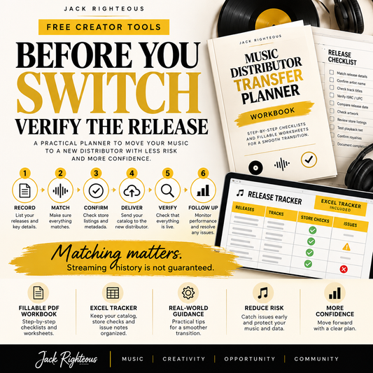 Before switching music distributors: review music release IDs and metadata, verify listings and follow up; preserving streams is not guaranteed