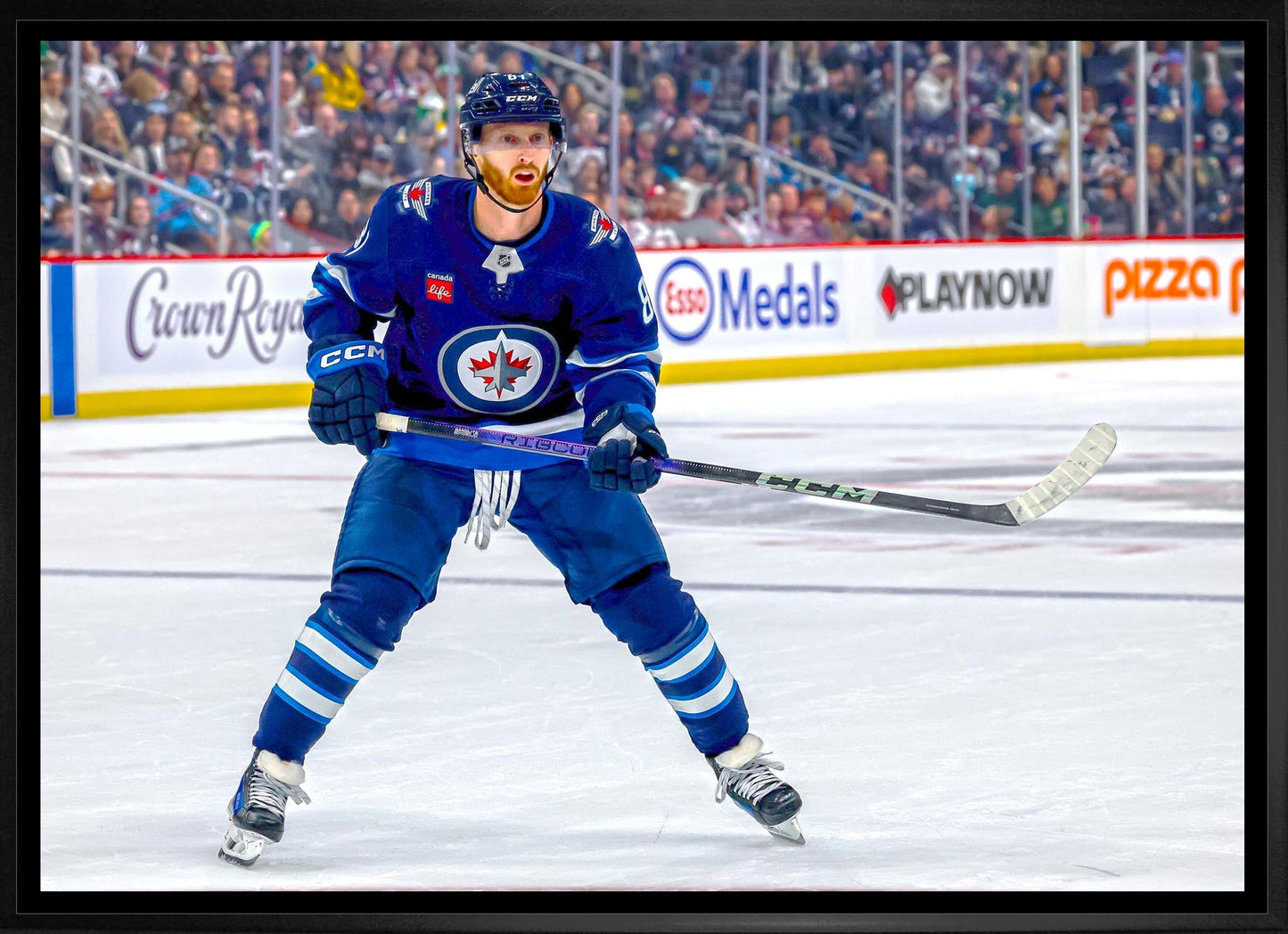 Kyle Connor 20x29 Framed Canvas Winnipeg Jets - Jack Righteous