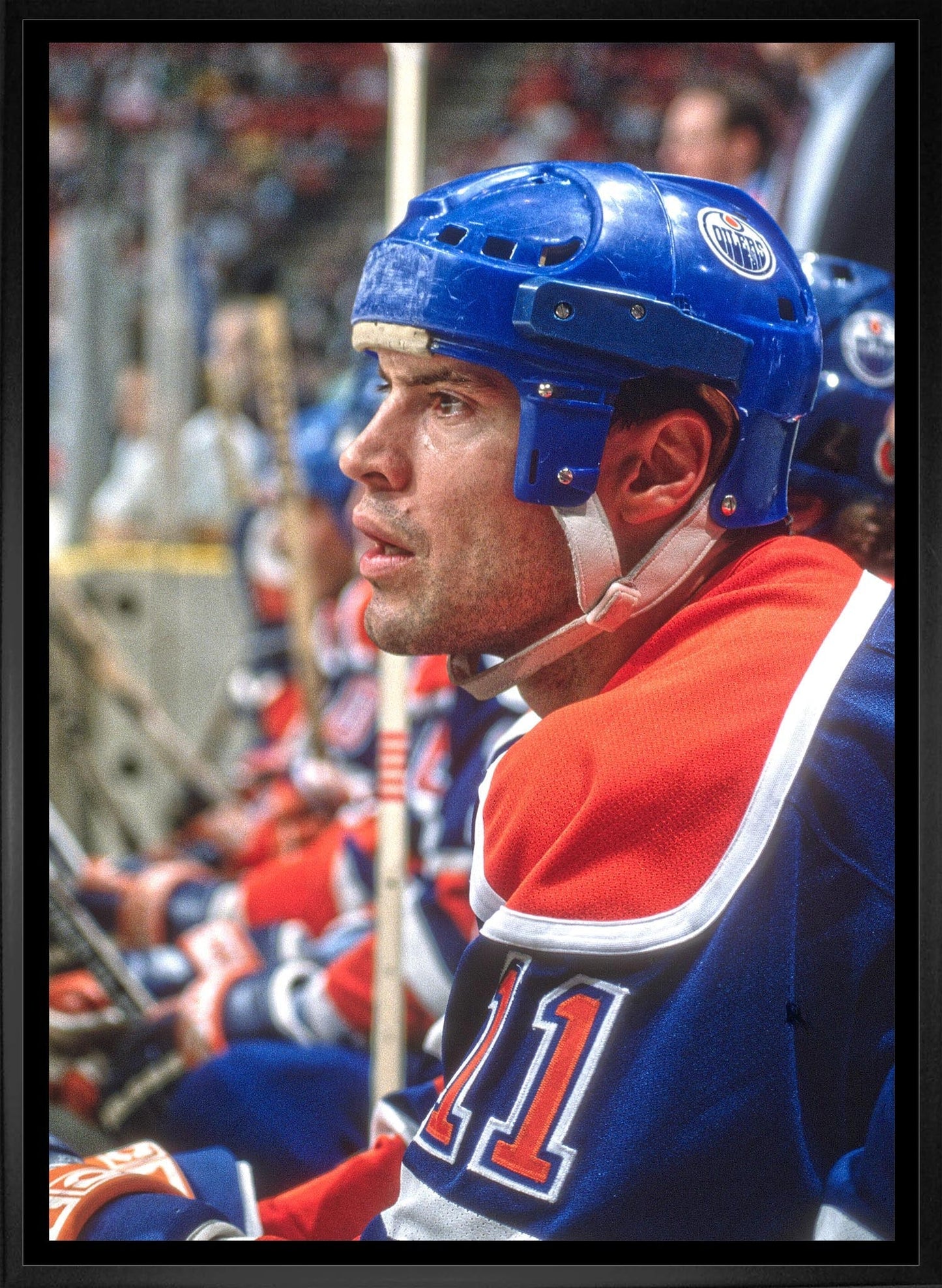 Mark Messier 20x29 Framed Canvas Edmonton Oilers - Jack Righteous