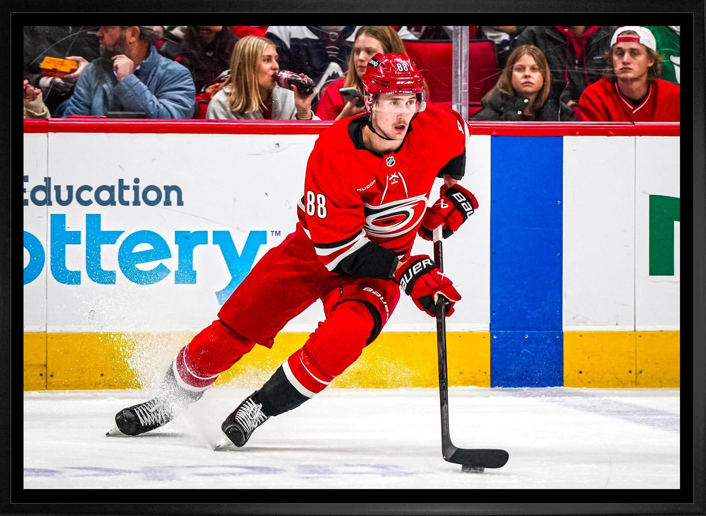 Martin Necas 20x29 Framed Canvas | Carolina Hurricanes - Jack Righteous