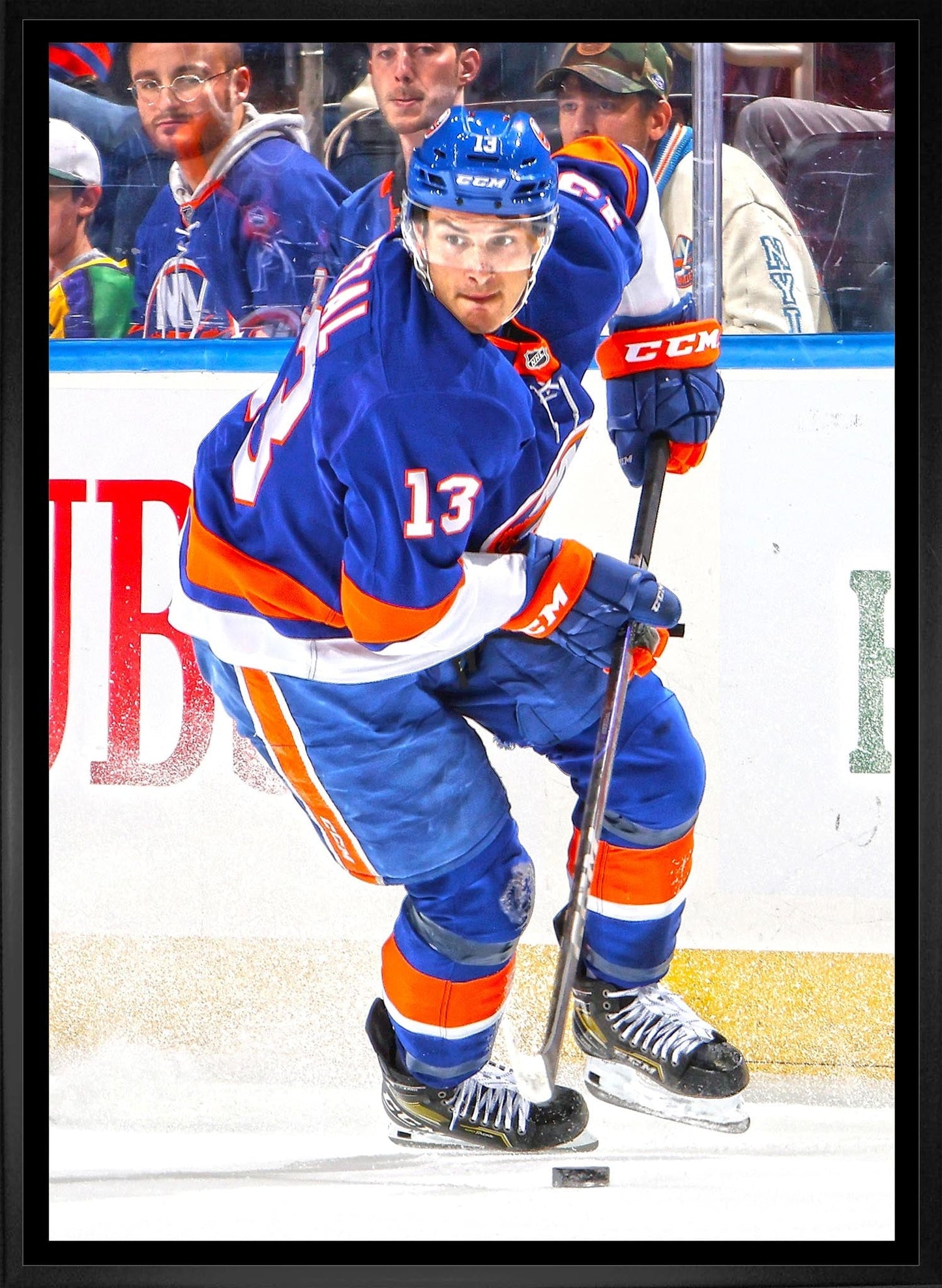 Mathew Barzal 20x29 Framed Canvas New York Islanders - Jack Righteous