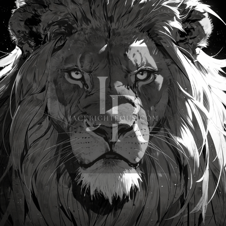 Monochromatic Majestic Lion Art Pack - 8 High - Res Digital Illustrations - Jack Righteous