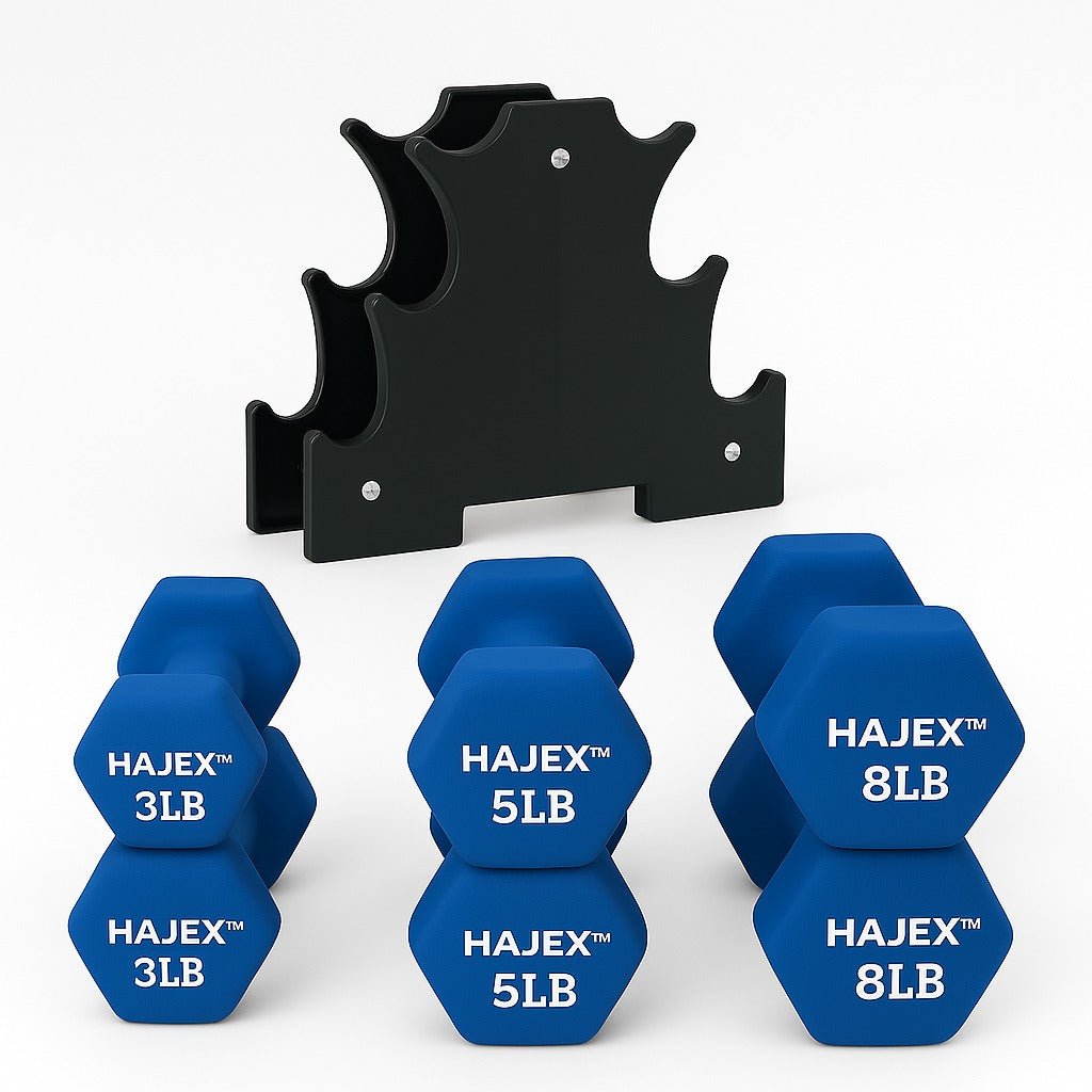 Neoprene Dumbbells Pairs & Sets With Rack - Jack Righteous